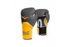 EVERLAST Gants de boxe Pro Style Elite - Avec velcro - Gris et orange - 10 Oz
