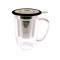 YOKO DESIGN Mug tastea en verre avec filtre inox coupelle - Coloris noir - 450 ml