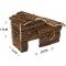 TYROL Chalet 100% écorce de cedre - 17 x 25 x 14 cm - Pour cobayes et petits rongeurs