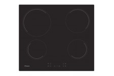 CANDY CH64CCB - Table de cuisson vitrocéramique - 4 zones - 6500 W - L 56 x P 49 cm - Revetement verre - Noir