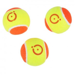 CHRONOSPORT Set de 3 Balles de Tennis Initiation Bicolores en Sachet