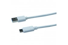 CONTINENTAL EDISON Câble USB Type C 3.1 - 1 m - Blanc