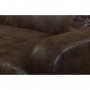 ROMAN Canapé d'angle réversible convertible 3 places + Coffre de rangement - Tissu marron vieilli - L 235 x P 85 - 153 cm