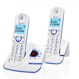 Alcatel F390 Duo Téléphone Sans Fil Répondeur Blanc Bleu