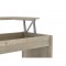 HAPPY Table basse transformable style contemporain laminé chene sonoma - L 100 x l 50 cm