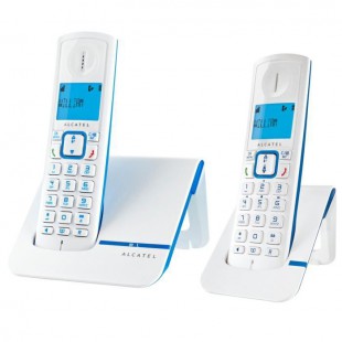 Alcatel Versatis F230 Duo Téléphone Sans Fil Sans Répondeur Blanc Bleu