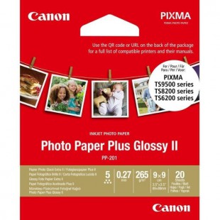 Canon PP-201 Papier Photo Brillant Format Carré 9x9cm (20 feuilles)