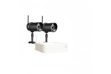CHACON Kit enregistreur vidéosurveillance sans fil IP + 2 Caméras (1TB inclus)