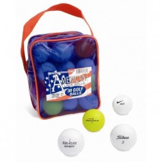 SECOND CHANCE Lot de 30 Balles et Tees de Golf en pochette - Multicolore