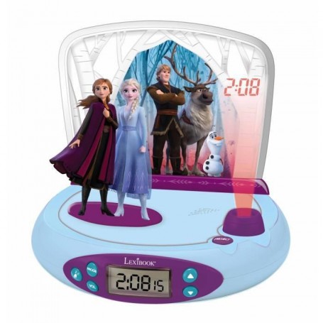 LEXIBOOK La Reine des Neiges 2 - Réveil projecteur avec sons - RP510FZ