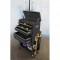 MANUPRO Servante d'atelier a outils 8 compartiments - Coffre malle rangement amovible - Acier - Noir mat