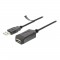 NEDIS Active USB 2.0 Extension Cable - A Male - A Female - 10 m - Noir