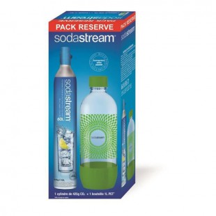 SODASTREAM Pack Réserve - Cylindre de CO2 supplémentaire + 1 bouteille grand modele PET