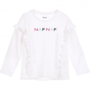 NAF NAF Sweat Blanc Fille - Taille 10 ans