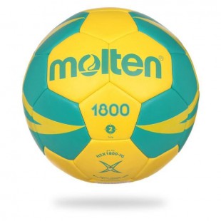 MOLTEN Ballon de Handball - Jaune et Vert - Taille 2 (14/16 ans et Femme)