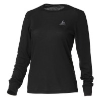 ODLO T-Shirt de ski Ts Ml Warm F1 - Femme - Noir - Taille L