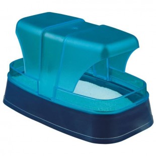 TRIXIE Bac a sable pour hamsters et souris 17 × 10 × 10 cm bleu foncé/turquoise