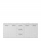 Buffet bas 4 portes 3 tiroirs - Blanc mat - L 179 x P 42 x H 74,5 cm