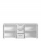 Buffet bas 4 portes 3 tiroirs - Blanc mat - L 179 x P 42 x H 74,5 cm