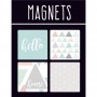 EMOTION Lot de 4 magnets style Scandinave - Couleur pastel