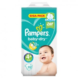 PAMPERS Baby dry Couches bébé T4+ x112