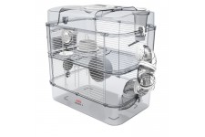 ZOLUX Cage sur 2 étages pour hamsters, souris et gerbilles - Rody3 duo - L 41 x p 27 x h 40,5 cm - Blanc