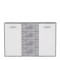 PILVI Buffet bas 2 portes 4 tiroirs - Blanc et béton gris clair - L 122,6 x P 34,2 H 88,1 cm