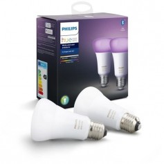 PHILIPS HUE Pack de 2 ampoules White & Color Ambiance - 10 W - E27 - Bluetooth