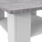 PILVI Table basse - Blanc et béton gris clair - L 67 x P 67 x H 31 cm