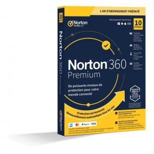 NORTON 360 Premium 75 Go FR 1 Utilisateur 10 Appareils - 12 Mo STD RET ENR MM