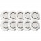 BRILLIANT Kit 10 encastrés LED COSA 15 - 10x0,2W - Coloris acier inox et blanc