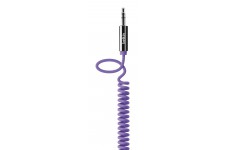 Câble jack spirale 3.5 mm violet