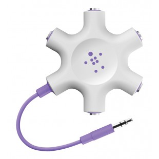 Séparateur Audio Jack pour Smartphone/MP3/Tablette Tactile 3,5 mm violet
