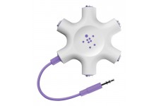 Séparateur Audio Jack pour Smartphone/MP3/Tablette Tactile 3,5 mm violet