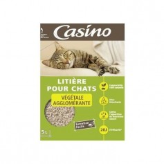 CASINO Litiere Agglomérante Végétale 5 L - Pour chat