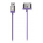 Câble 2m sync / charge 30 broches 2.1 amp violet