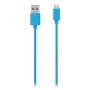 Câble synchro micro USB vers USB 2m bleu
