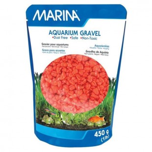 MARINA Gravier Deco orange - 450 g - Pour aquarium