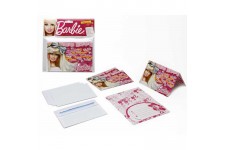 ATOSA Pack de 4 cartes d'invitations - Collection Barbie - Fille - 15x10 cm