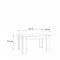PILVI Table a manger - Blanc et chene sonoma - L 140 x I90 x H 75 cm