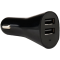 Base de chargeur allume-cigare noir 2 USB 4.8A