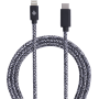 Câble Lightning/USB-C tissé noir de 2 mètres 27W