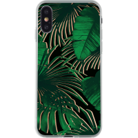 Coque semi-rigide verte et noire Dark Jungle pour iPhone X/XS
