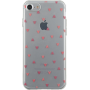 Coque semi-rigide transparente petits coeurs rouges pour iPhone SE (2020)/8/7