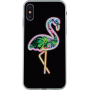 Coque rigide holographique Flamingo pour iPhone X/XS
