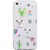 Coque souple transparente Lama pour iPhone 5/5S/SE