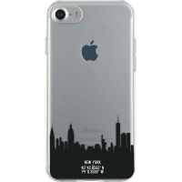 Coque semi-rigide transparente monuments new-yorkais pour iPhone SE (2020)/8/7