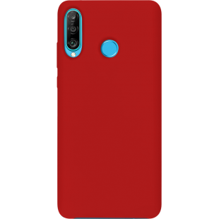 Coque rigide finition soft touch rouge pour Huawei P30 Lite