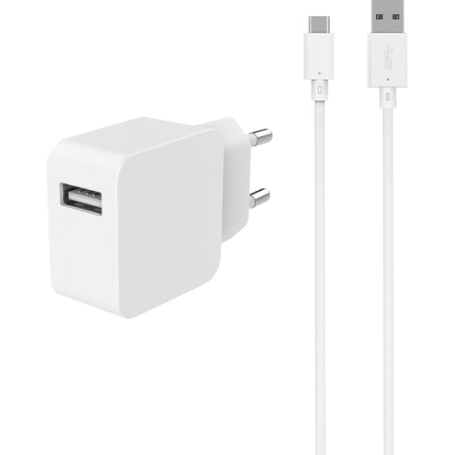 Chargeur secteur avec câble USB-A/USB-C 