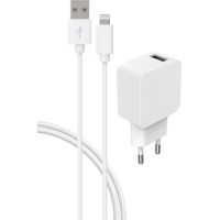 Chargeur secteur avec câble USB-A/USB Lightning